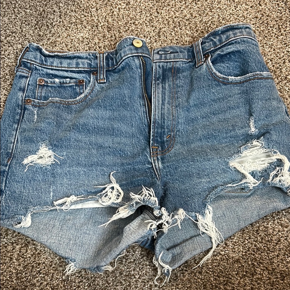 Denim Distressed Women Shorts A&F
